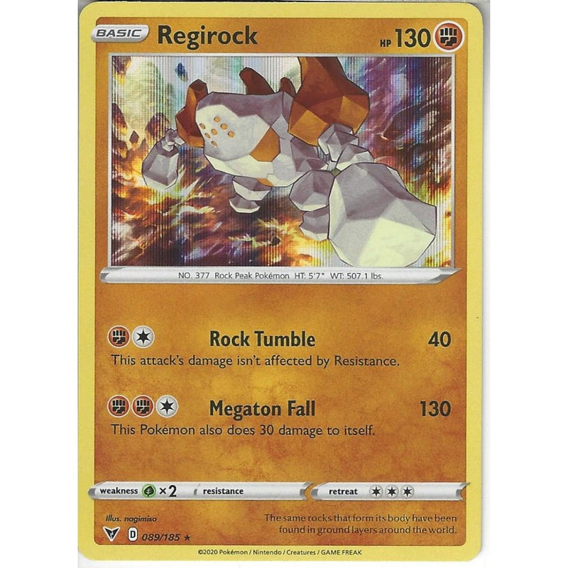 089/185 Regirock | Rare Holo Card | SWSH-04 Vivid Voltage - Recaptured LTD 089/185 Regirock | Rare Holo Card | SWSH-04 Vivid Voltage - Recaptured LTD