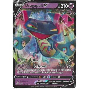 092/192 Dragapult V | Rare Holo V Card | Sword & Shield Rebel Clash