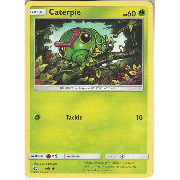 Pokemon Trading Card Game 1/68 Caterpie | Common Card | Hidden Fates