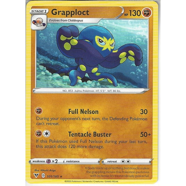 Pokemon Trading Card Game 101/185 Grapploct | Rare Card | SWSH-04 Vivid Voltage
