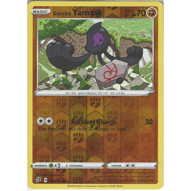 101/192 Galarian Yamask | Common Reverse Holo Card | Sword & Shield Re - Recaptured LTD 101/192 Galarian Yamask | Common Reverse Holo Card | Sword & Shield Re - Recaptured LTD