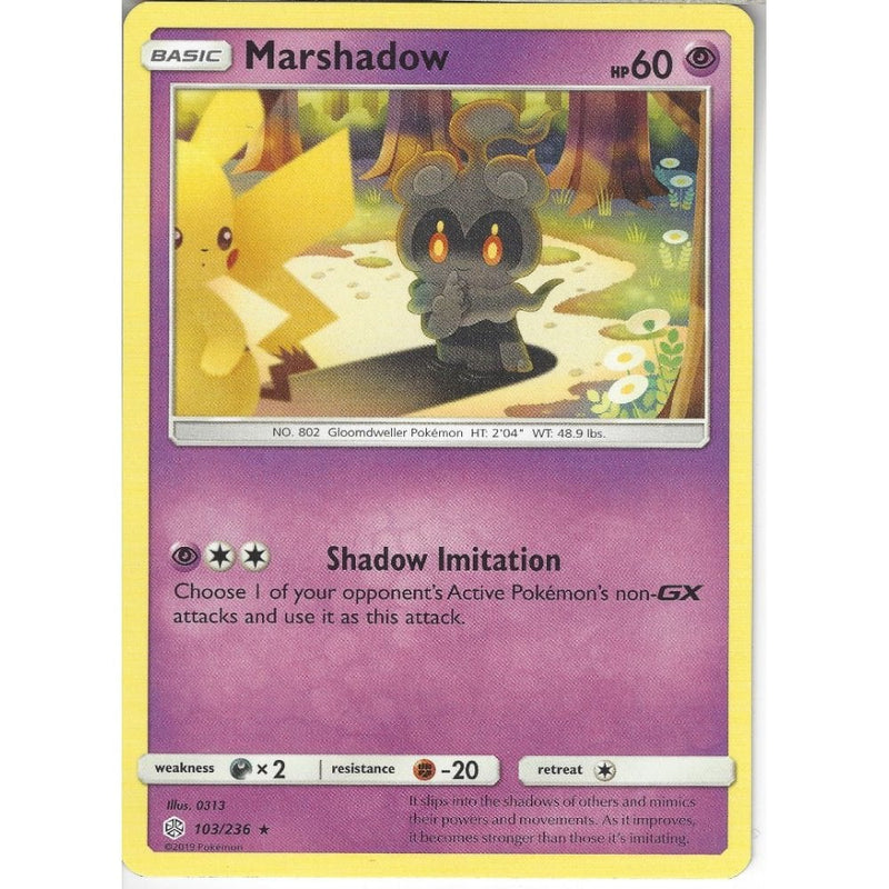 103/236 Marshadow | Rare Card | SM12 Cosmic Eclipse - Recaptured LTD 103/236 Marshadow | Rare Card | SM12 Cosmic Eclipse - Recaptured LTD