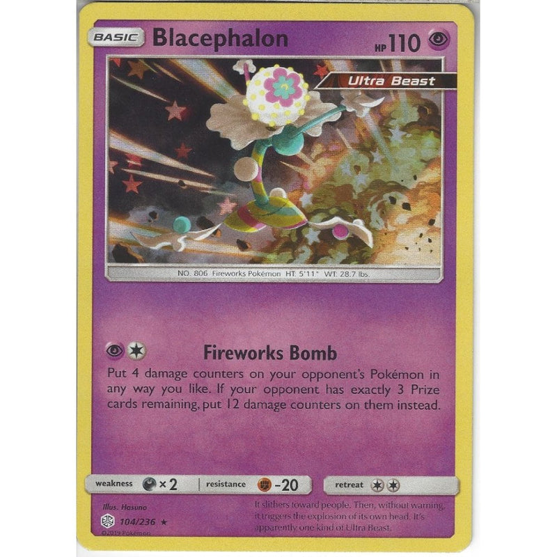 cosmic eclipse rare card Solgaleo | Pokmon Colorless Frosty Typhoon (120) This Pokmon cant use Frosty Typhoon during your next turn 104/236 Blacephalon | Rare Holo