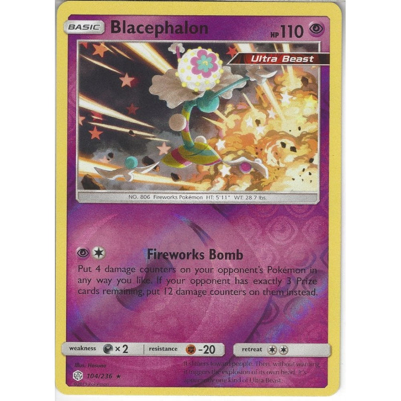 104/236 Blacephalon | Rare Reverse Holo Card | SM12 Cosmic Eclipse - Recaptured LTD 104/236 Blacephalon | Rare Reverse Holo Card | SM12 Cosmic Eclipse - Recaptured LTD