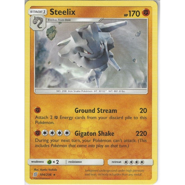 Pokemon Trading Card Game 104/236 Steelix | Rare Card | SM11 Unified Minds