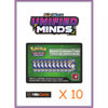 Pokemon Trading Card Game 10x Sun &amp; Moon Unified Minds Online Code Cards