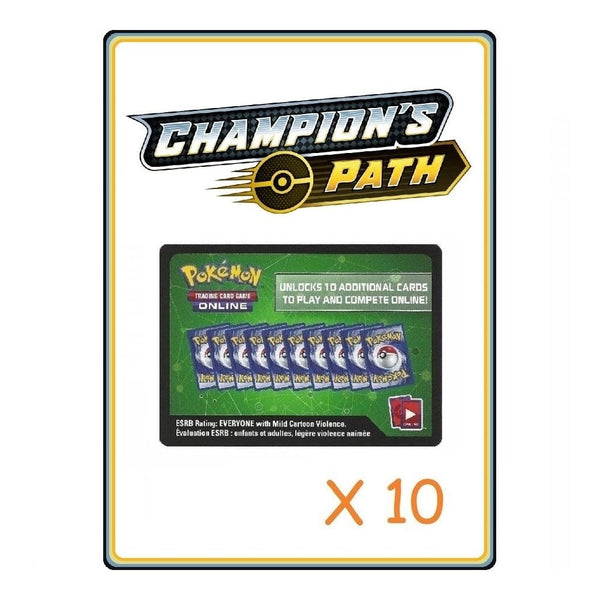 Pokemon Trading Card Game 10x Sword &amp; Shield 3.5 Champion's Path Online Code Cards