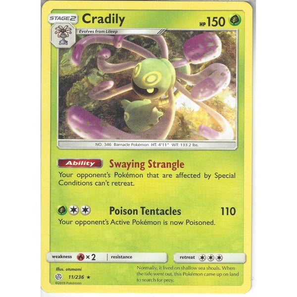 Pokemon Trading Card Game 11/236 Cradily | Rare Card | SM12 Cosmic Eclipse