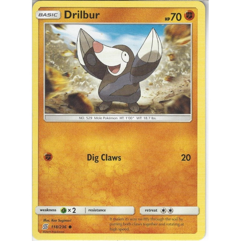 118/236 Drilbur | Common Card | SM11 Unified Minds - Recaptured LTD 118/236 Drilbur | Common Card | SM11 Unified Minds - Recaptured LTD