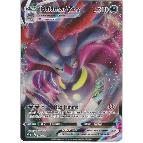 Pokemon Trading Card Game 122/192 Malamar VMAX | Rare Ultra Card | Sword &amp; Shield Rebel Clash