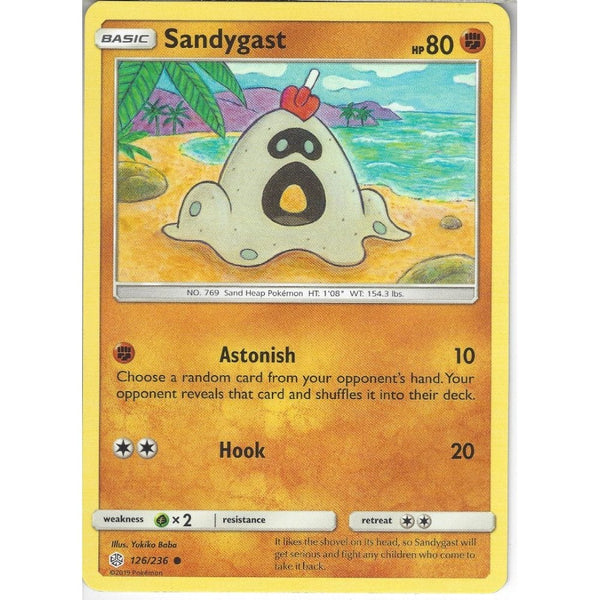 Pokemon Trading Card Game 126/236 Sandygast | Common Card | SM12 Cosmic Eclipse