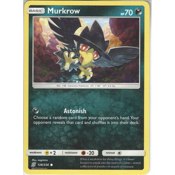 Pokemon Trading Card Game 128/236 Murkrow | Common Card | SM11 Unified Minds
