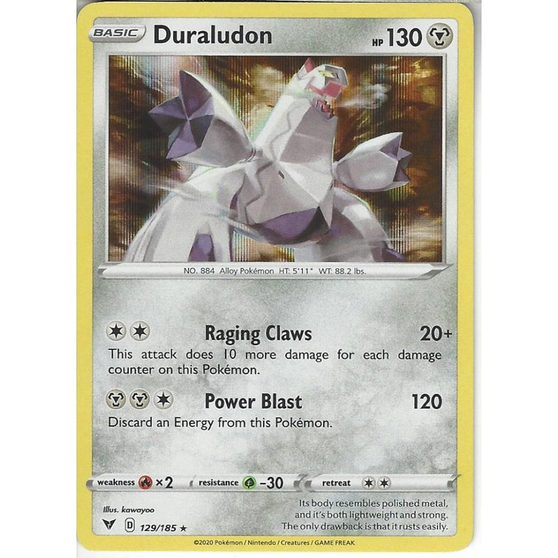 129/185 Duraludon | Rare Holo Card | SWSH-04 Vivid Voltage