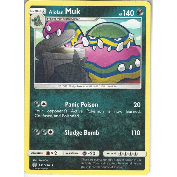 Pokemon Trading Card Game 131/236 Alolan Muk | Rare Card | SM12 Cosmic Eclipse