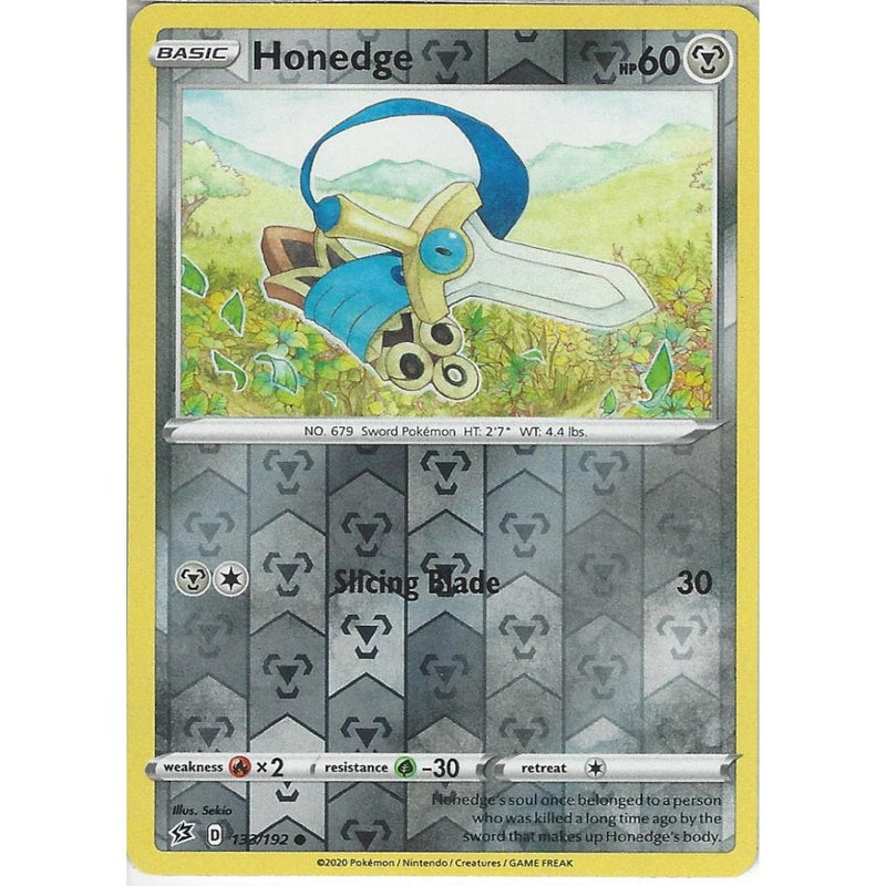 honedge pokemon card 133/192 Honedge | Common Reverse Holo Card | Sword & Shield Rebel Clas