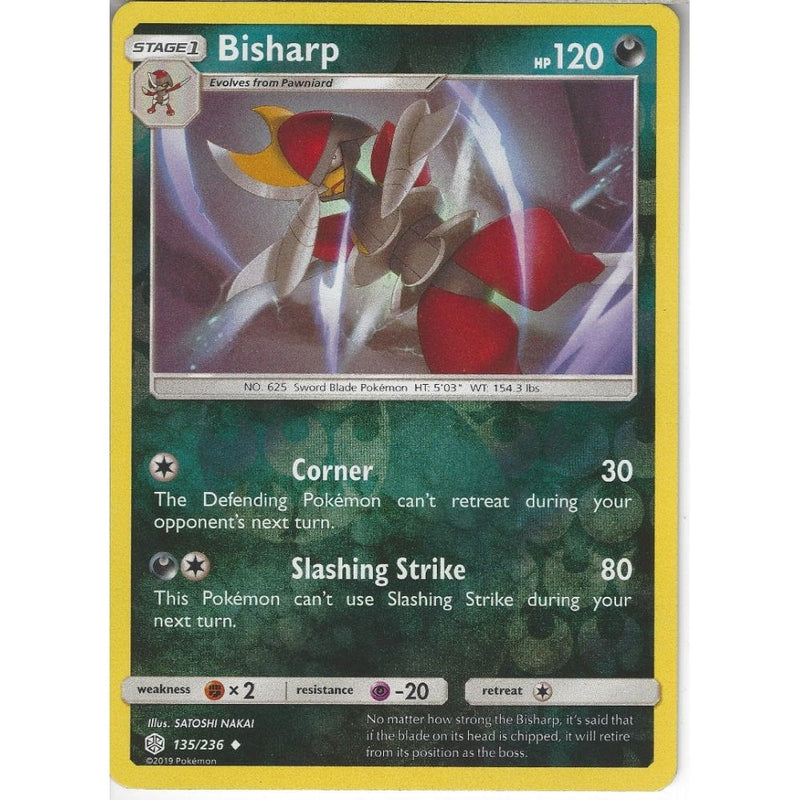 135/236 Bisharp | Uncommon Reverse Holo Card | SM12 Cosmic Eclipse - Recaptured LTD 135/236 Bisharp | Uncommon Reverse Holo Card | SM12 Cosmic Eclipse - Recaptured LTD