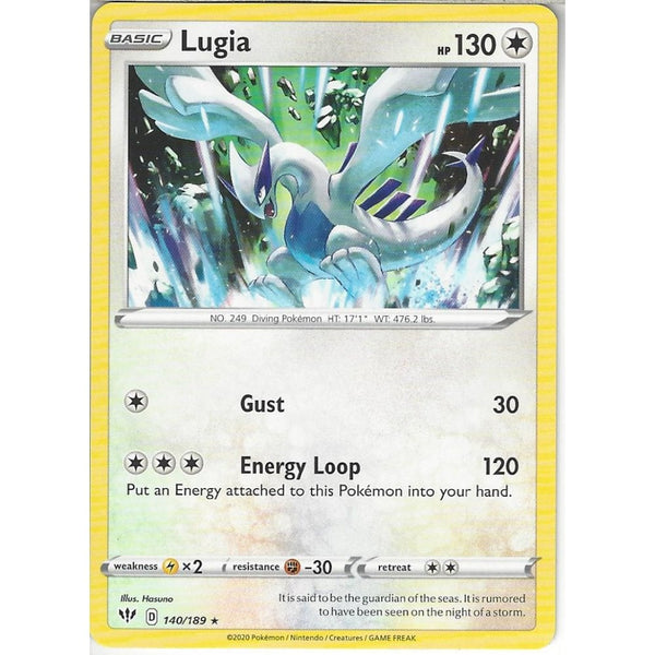 Pokemon Trading Card Game 140/189 Lugia | Rare Card | SWSH-03 Darkness Ablaze