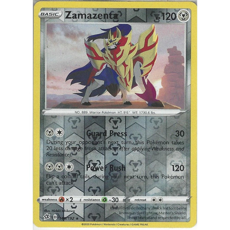 140/192 Zamazenta | Rare Reverse Holo Card | Sword & Shield Rebel Clas - Recaptured LTD 140/192 Zamazenta | Rare Reverse Holo Card | Sword & Shield Rebel Clas - Recaptured LTD