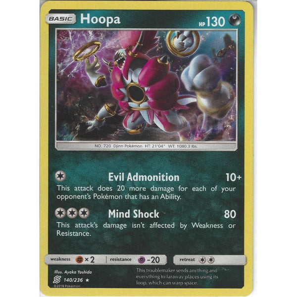 Pokemon Trading Card Game 140/236 Hoopa | Rare Holo Card | SM11 Unified Minds
