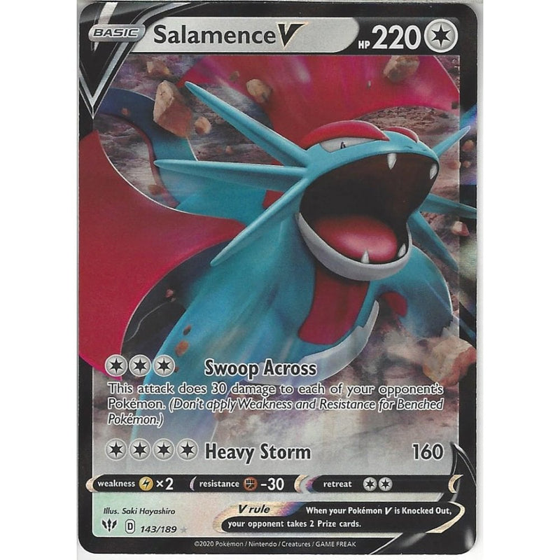 salamence pokemon card value #10 Prices | Dragon Evolves from Shelgon Type Salamence V 185/189 Darkness Ablaze