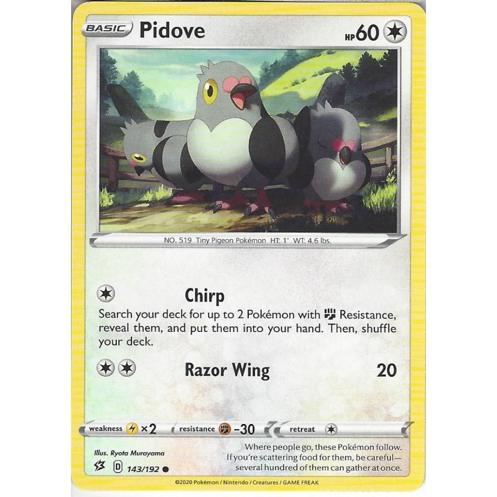 Carta Singola Pokemon PIDOVE 143/192 – Espansione Rebel Clash, Collezionabile E Da Gioco - 2