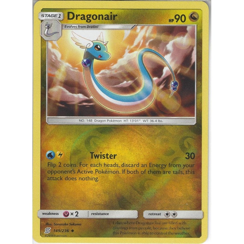 149/236 Dragonair | Uncommon Reverse Holo Card | SM11 Unified Minds - Recaptured LTD 149/236 Dragonair | Uncommon Reverse Holo Card | SM11 Unified Minds - Recaptured LTD