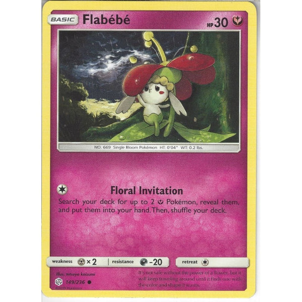 Pokemon Trading Card Game 149/236 Flabebe | Common Card | SM12 Cosmic Eclipse
