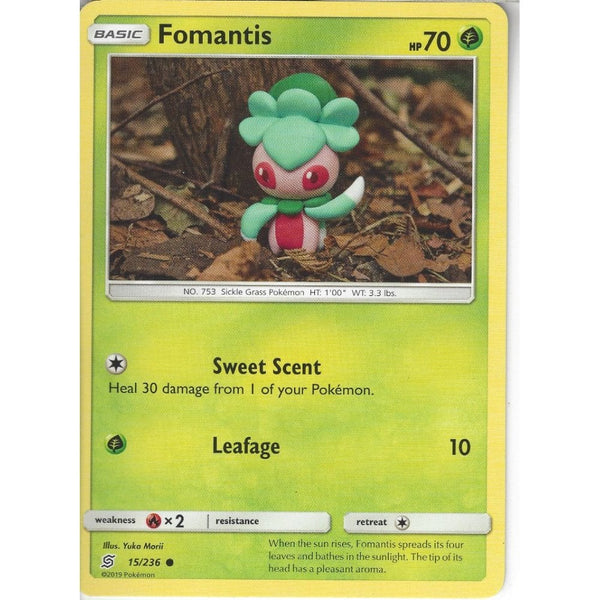 Pokemon Trading Card Game 15/236 Fomantis | Common Card | SM11 Unified Minds