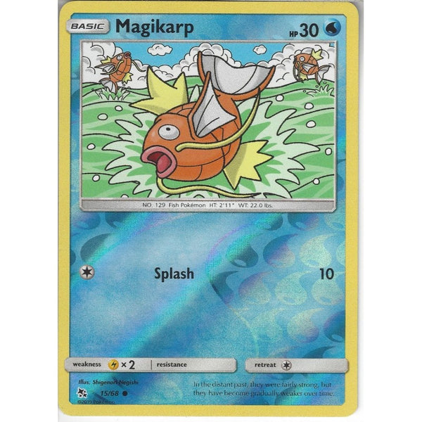 Pokemon Trading Card Game 15/68 Magikarp | Common Reverse Holo Card | Hidden Fates