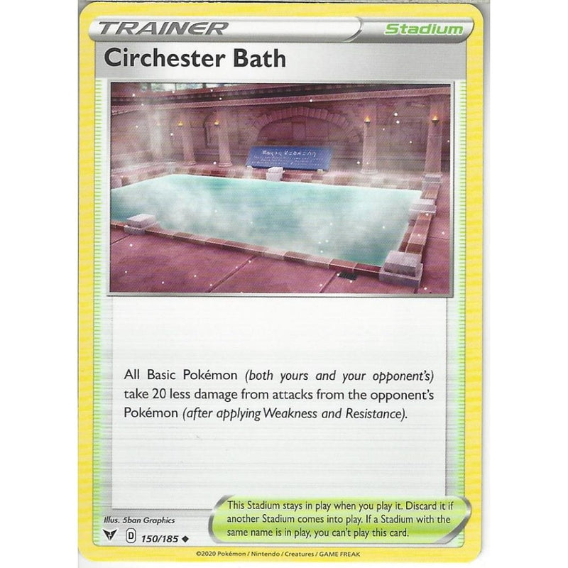 Pokemon Trading Card Game 150/185 Circhester Bath | Uncommon Card | SWSH-04 Vivid Voltage