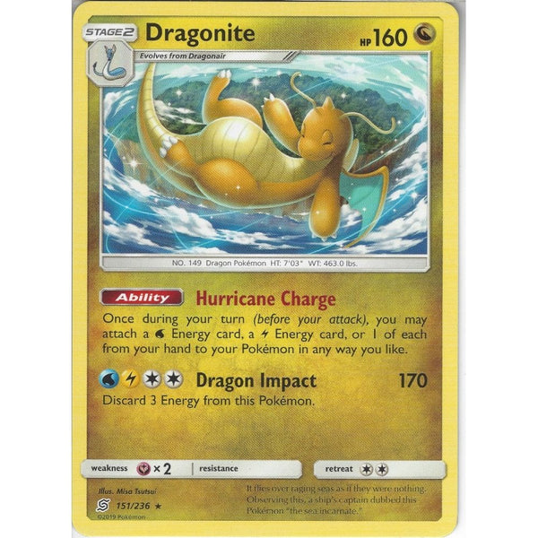 Pokemon Trading Card Game 151/236 Dragonite | Rare Card | SM11 Unified Minds
