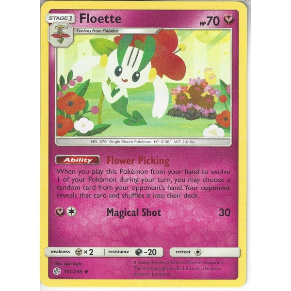 Pokemon Trading Card Game 151/236 Floette | Uncommon Card | SM12 Cosmic Eclipse