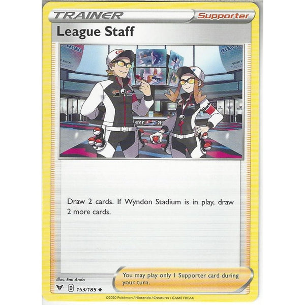Pokemon Trading Card Game 153/185 League Staff | Uncommon Card | SWSH-04 Vivid Voltage