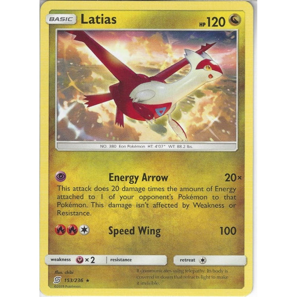 Pokemon Trading Card Game 153/236 Latias | Rare Card | SM11 Unified Minds