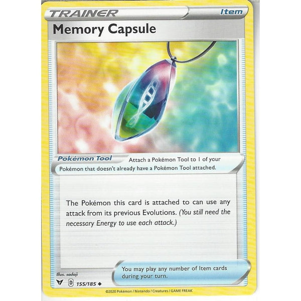 Pokemon Trading Card Game 155/185 Memory Capsule | Uncommon Card | SWSH-04 Vivid Voltage