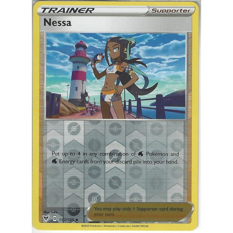 157/185 Nessa | Uncommon Reverse Holo Card | SWSH-04 Vivid Voltage - Recaptured LTD 157/185 Nessa | Uncommon Reverse Holo Card | SWSH-04 Vivid Voltage - Recaptured LTD
