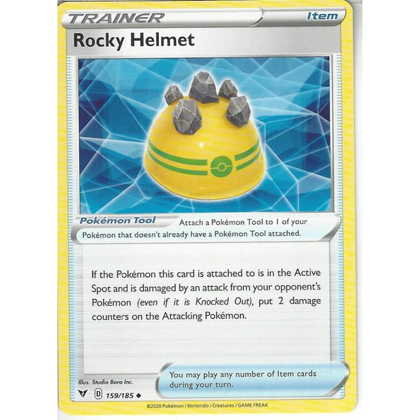 Pokemon Trading Card Game 159/185 Rocky Helmet | Uncommon Card | SWSH-04 Vivid Voltage