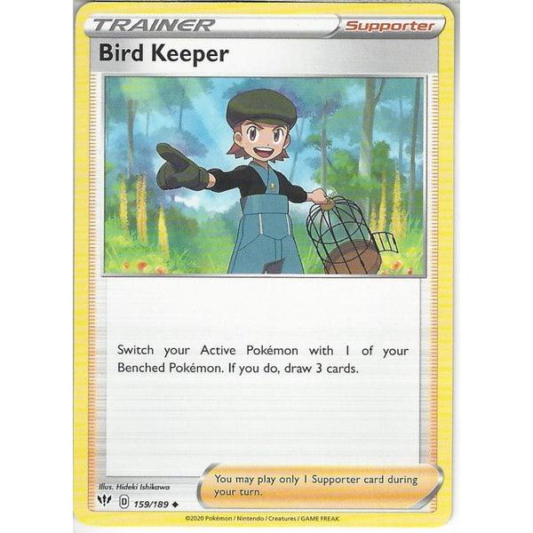 Pokemon Trading Card Game 159/189 Bird Keeper | Uncommon Card | SWSH-03 Darkness Ablaze