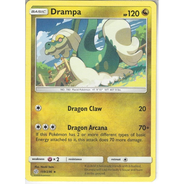 Pokemon Trading Card Game 159/236 Drampa | Rare Card | SM12 Cosmic Eclipse