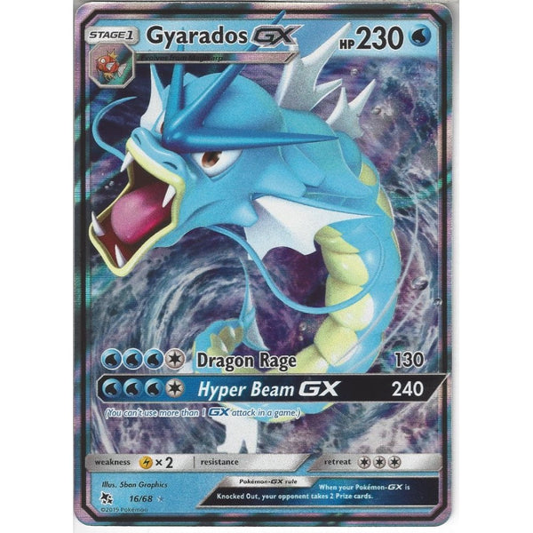 Pokemon Trading Card Game 16/68 Gyarados GX | Rare Holo GX Card | Hidden Fates