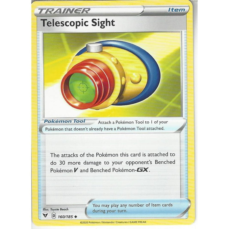 Pokemon Trading Card Game 160/185 Telescopic Sight | Uncommon Card | SWSH-04 Vivid Voltage