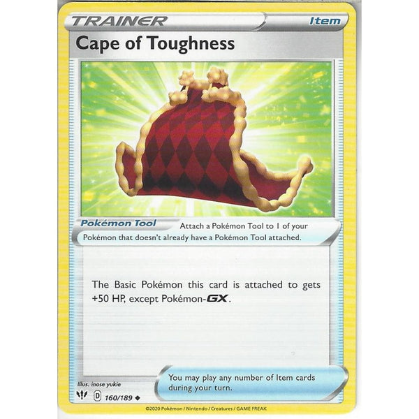 Pokemon Trading Card Game 160/189 Cape of Toughness | Uncommon Card | SWSH-03 Darkness Ablaze