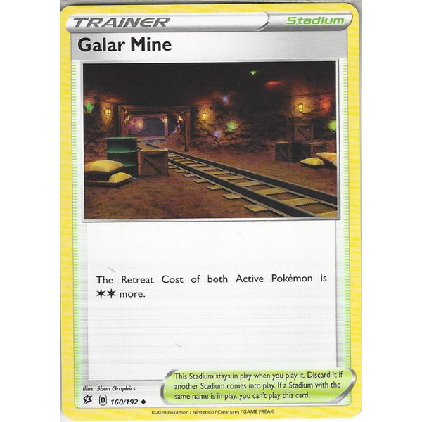 Pokemon Trading Card Game 160/192 Galar Mine | Uncommon Card | Sword &amp; Shield Rebel Clash