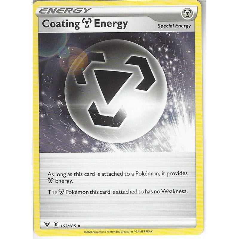 Pokemon Trading Card Game 163/185 Coating Metal Energy | Uncommon Card | SWSH-04 Vivid Voltage