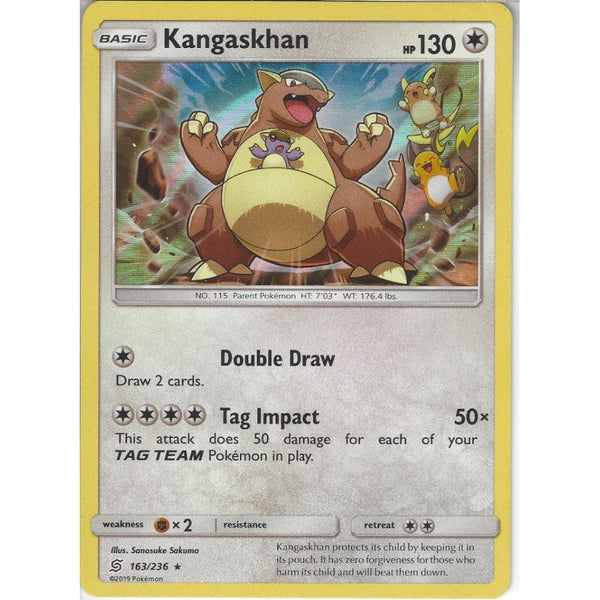 Pokemon Trading Card Game 163/236 Kangaskhan | Rare Holo Card | SM11 Unified Minds