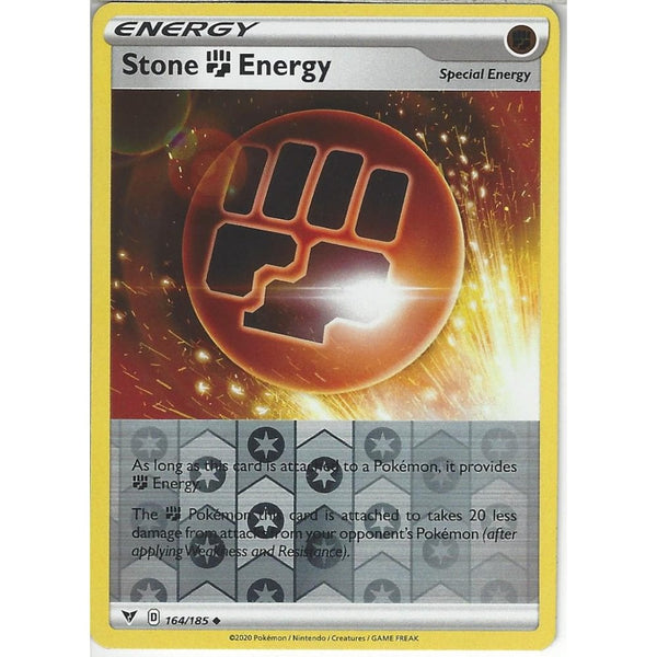 Pokemon Trading Card Game 164/185 Stone Fighting Energy | Uncommon Reverse Holo Card | SWSH-04 Vivid Voltage