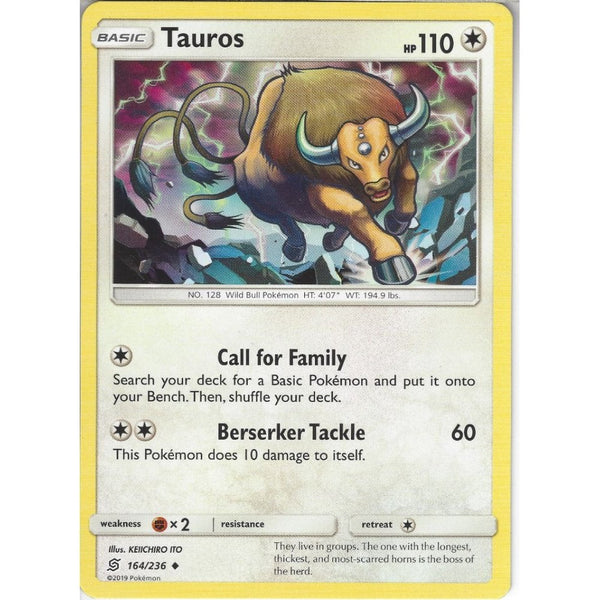 Pokemon Trading Card Game 164/236 Tauros | Uncommon Card | SM11 Unified Minds