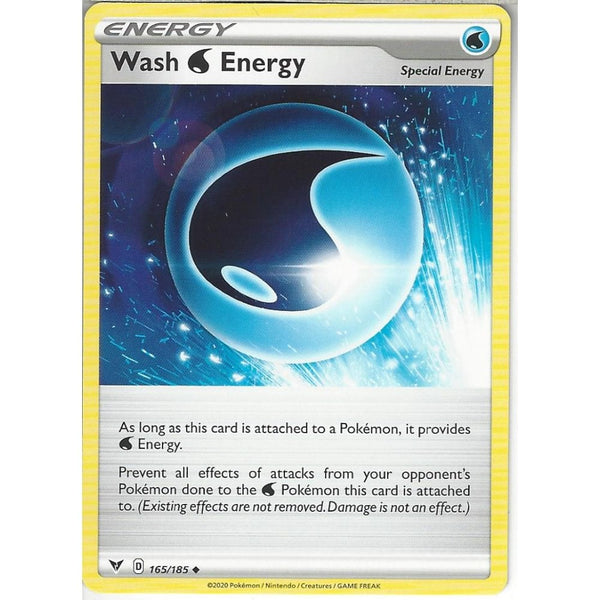 Pokemon Trading Card Game 165/185 Wash Water Energy | Uncommon Card | SWSH-04 Vivid Voltage