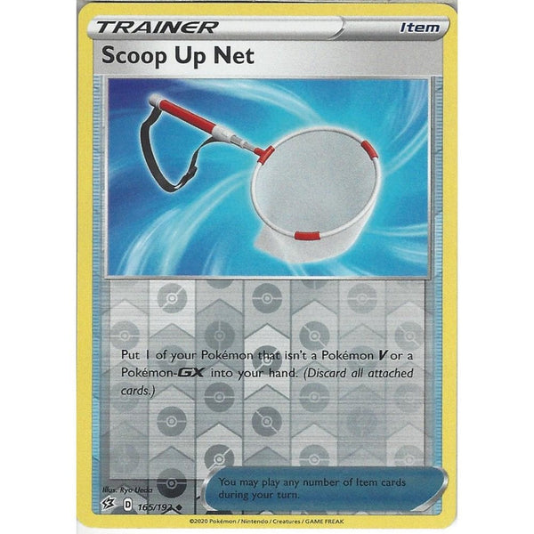 Pokemon Trading Card Game 165/192 Scoop Up Net | Uncommon Reverse Holo Card | Sword &amp; Shield Rebel Clash