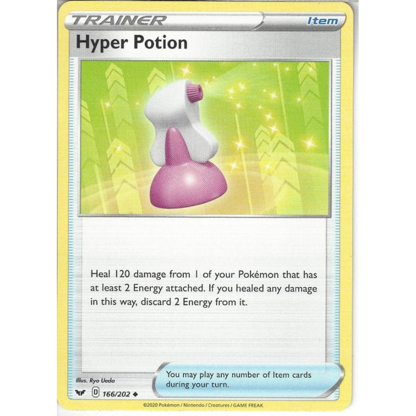 Pokemon Trading Card Game 166/202 Hyper Potion | Uncommon Card | Sword &amp; Shield (Base Set)